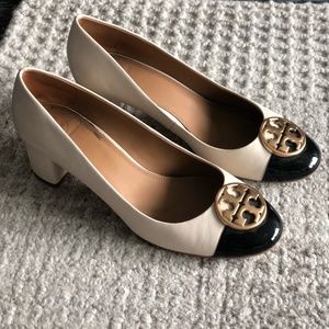 Tory Burch Black and White Block Heel